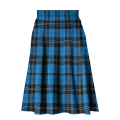 Ramsay Blue Ancient Tartan Plaid Ladies Skirt