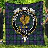 Sinclair Hunting Modern Tartan Crest Quilt