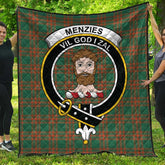 Menzies Green Ancient Tartan Crest Quilt