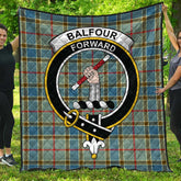 Balfour Blue Tartan Crest Quilt