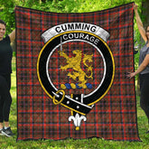 Cumming Hunting Weathered Tartan Crest Quilt