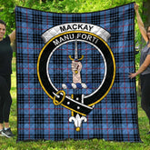 MacKay Blue Tartan Crest Quilt