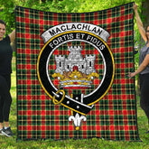 MacLachlan Hunting Modern Tartan Crest Quilt