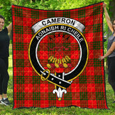 Cameron Modern Tartan Crest Quilt