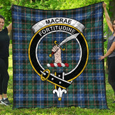 MacRae Hunting Ancient Tartan Crest Quilt