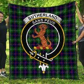 Sutherland Modern Tartan Crest Quilt