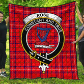 Rose Modern Tartan Crest Quilt