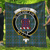 Ogilvie Hunting Modern Tartan Crest Quilt