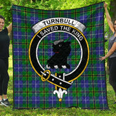 Turnbull Hunting Tartan Crest Quilt