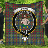 Shaw Green Modern Tartan Crest Quilt