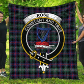 Rose Hunting Modern Tartan Crest Quilt