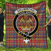 Drummond of Strathallan Tartan Crest Quilt