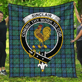 Sinclair Hunting Ancient Tartan Crest Quilt