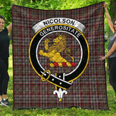 Nicolson Hunting Weathered Tartan Crest Quilt