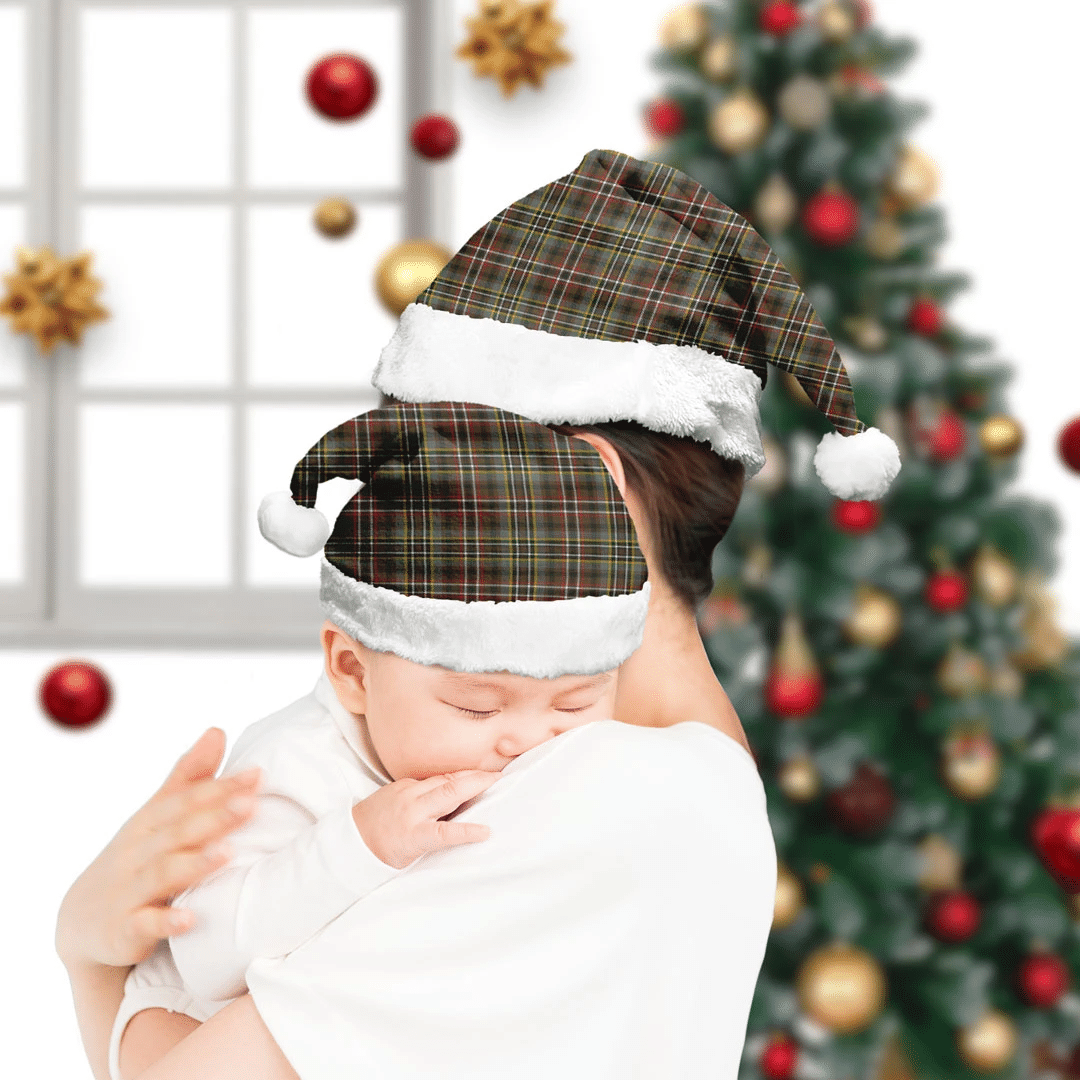 SCOTT GREEN WEATHERED Tartan Plaid Christmas Hat