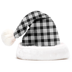 MacFarlane Black & White Ancient Tartan Plaid Christmas Hat