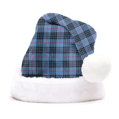 MacKay Blue Tartan Plaid Christmas Hat