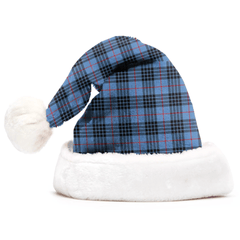 MacKay Blue Tartan Plaid Christmas Hat
