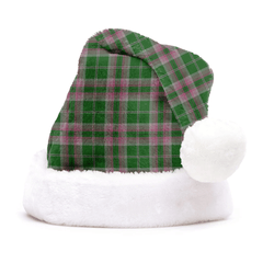 Gray Tartan Plaid Christmas Hat
