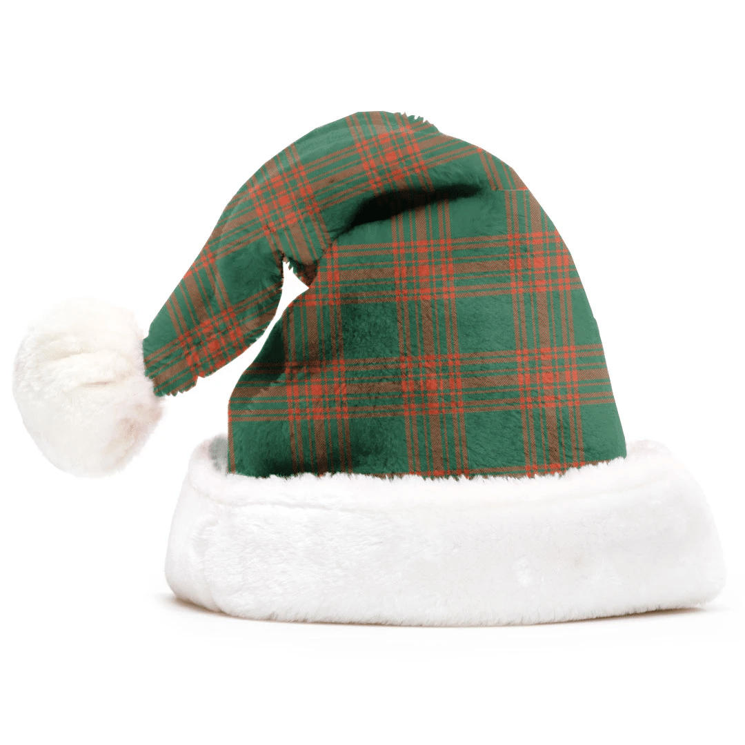 Menzies Green Ancient Tartan Plaid Christmas Hat