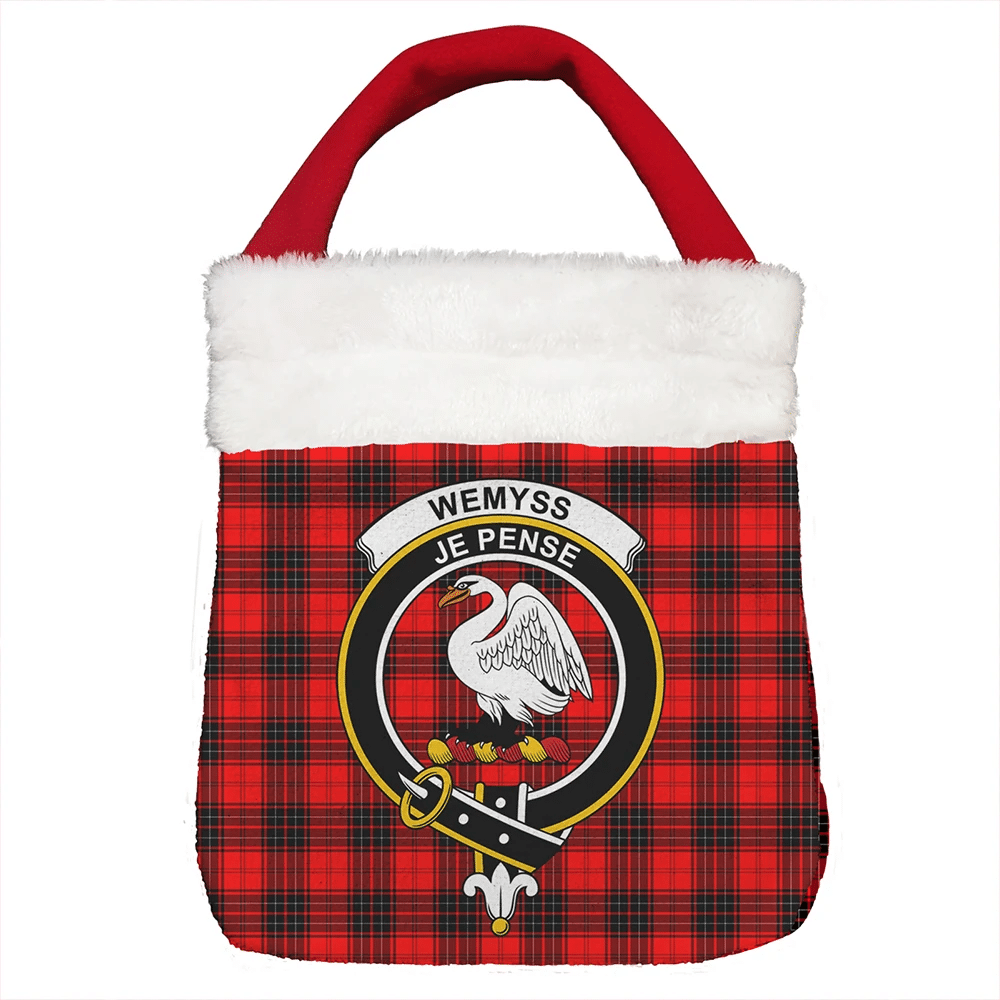 Wemyss Modern Tartan Crest Christmas Gift Bag