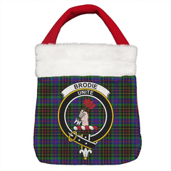 Brodie Hunting Modern Tartan Crest Christmas Gift Bag