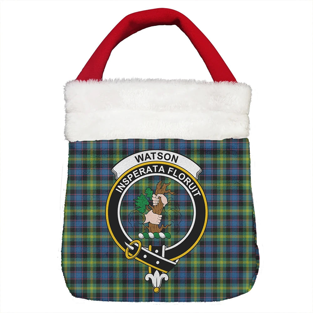 Watson Ancient Tartan Crest Christmas Gift Bag