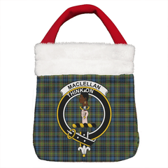 MacLellan Ancient Tartan Crest Christmas Gift Bag