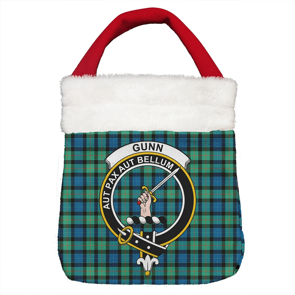 Gunn Ancient Tartan Crest Christmas Gift Bag