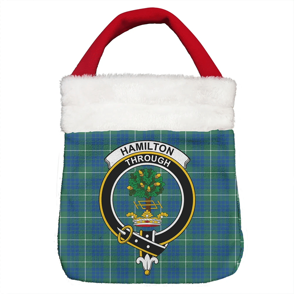 Hamilton Hunting Ancient Tartan Crest Christmas Gift Bag
