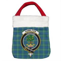 Hamilton Hunting Ancient Tartan Crest Christmas Gift Bag