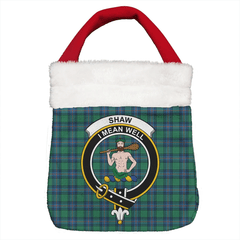Shaw Ancient Tartan Crest Christmas Gift Bag