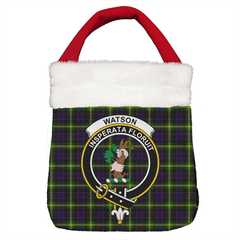Watson Modern Tartan Crest Christmas Gift Bag
