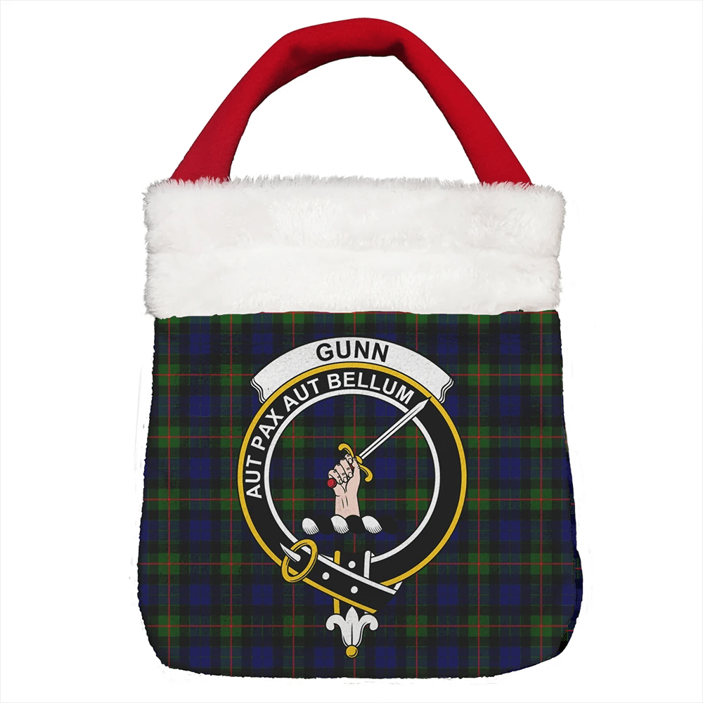 Gunn Modern Tartan Crest Christmas Gift Bag