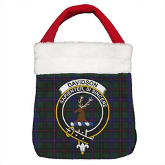 Davidson Modern Tartan Crest Christmas Gift Bag