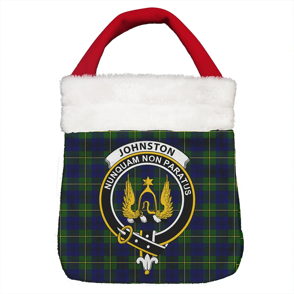 Johnston Modern Tartan Crest Christmas Gift Bag
