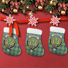 Johnston Ancient Tartan Classic Crest Christmas Sock