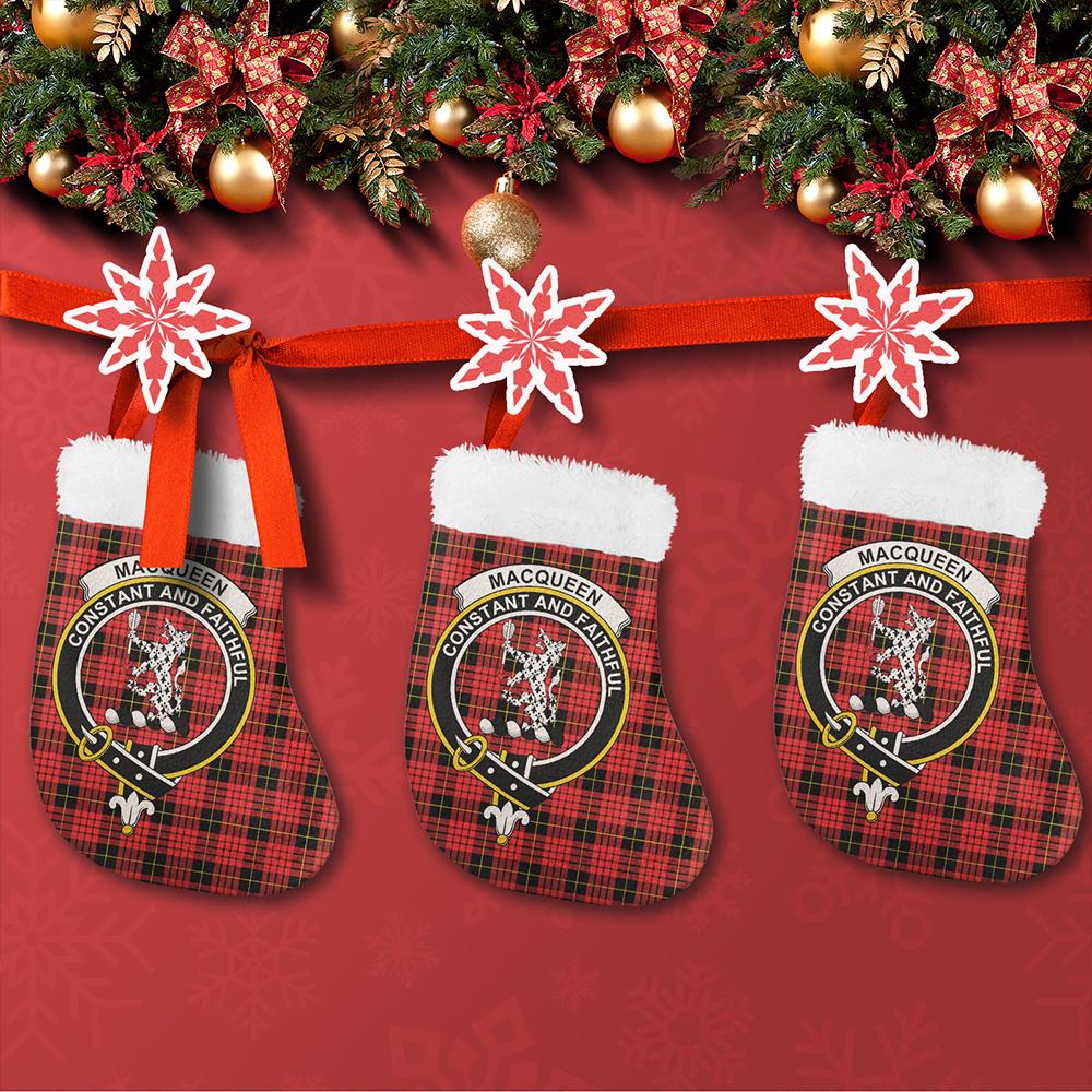MacQueen Modern Tartan Classic Crest Christmas Sock