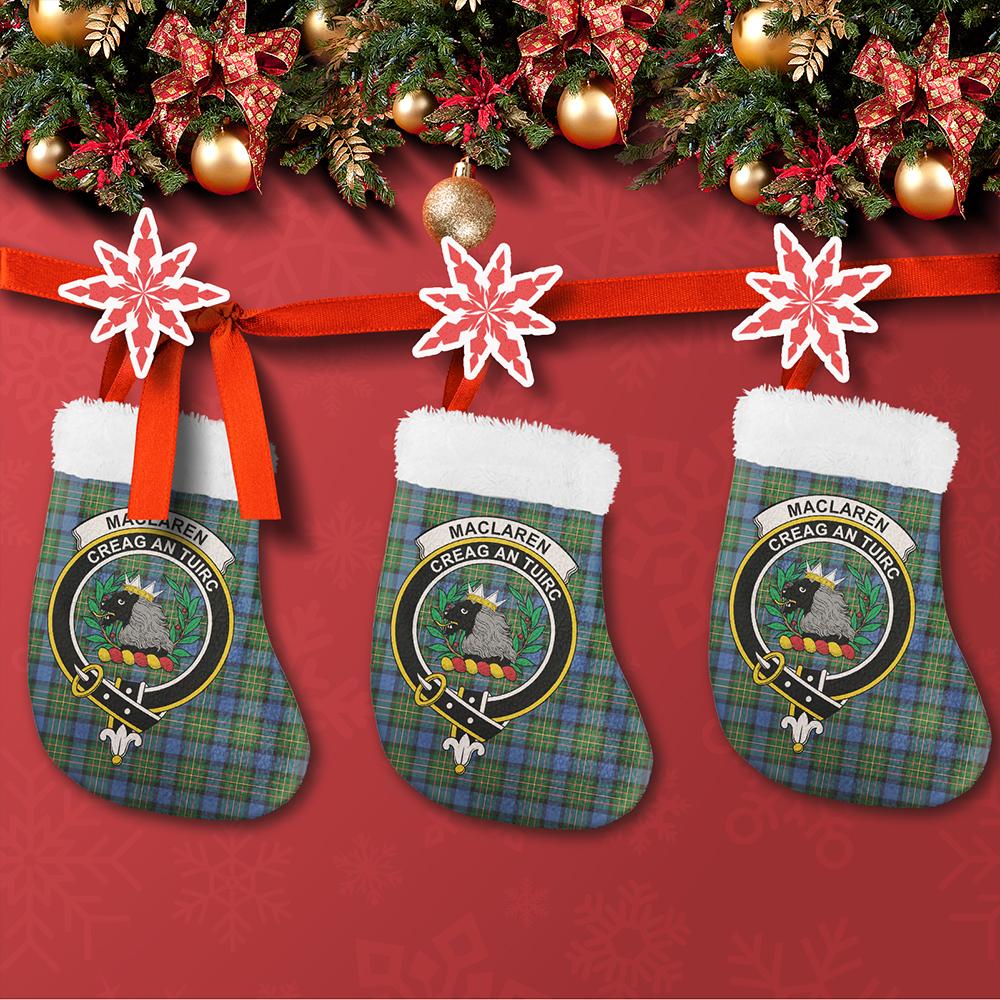 MacLaren Ancient Tartan Classic Crest Christmas Sock