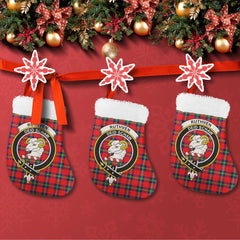 Ruthven Modern Tartan Classic Crest Christmas Sock