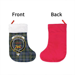 Cameron of Erracht Ancient Tartan Classic Crest Christmas Sock