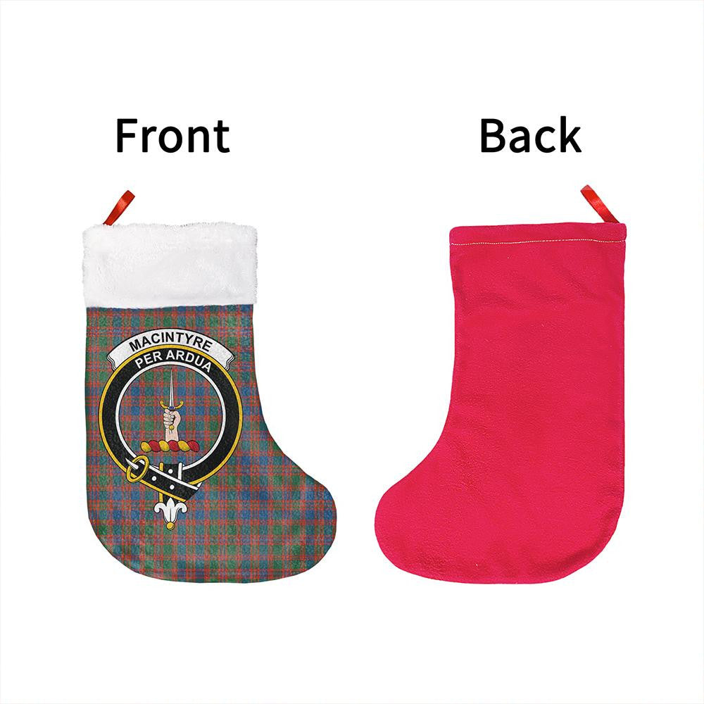 MacIntyre Ancient Tartan Classic Crest Christmas Sock