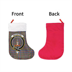 MacIntyre Ancient Tartan Classic Crest Christmas Sock