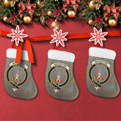 MacIntyre Ancient Tartan Classic Crest Christmas Sock