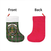 Gray Tartan Classic Crest Christmas Sock