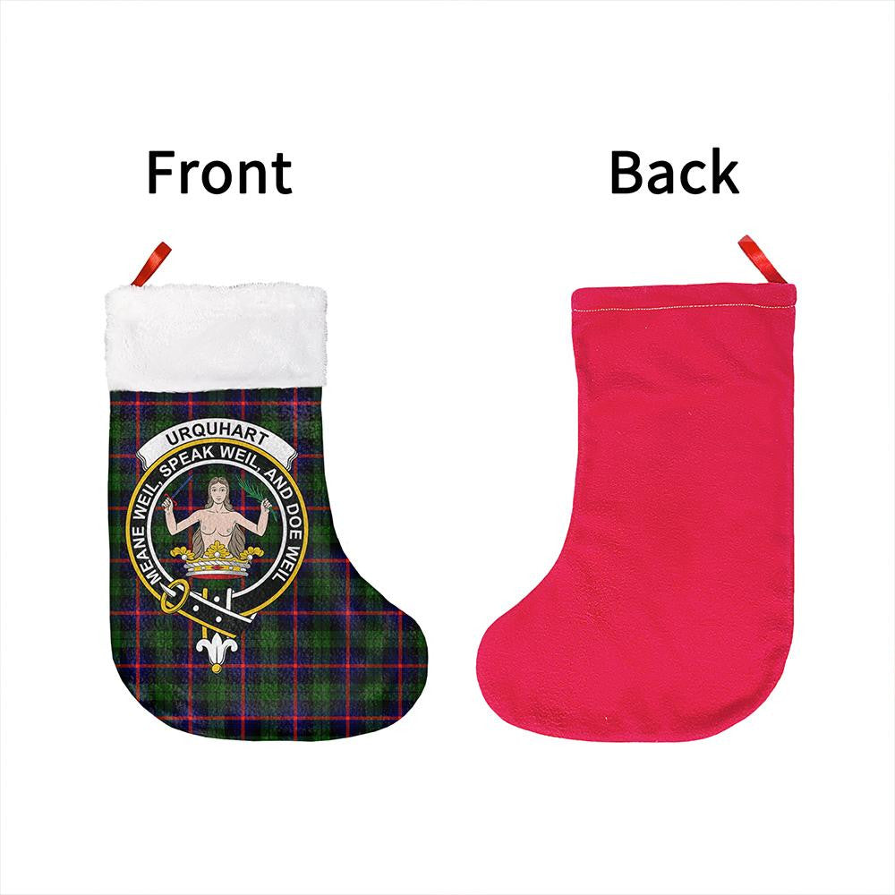 Urquhart Modern Tartan Classic Crest Christmas Sock