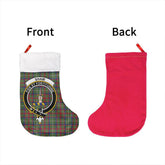Shaw Green Modern Tartan Classic Crest Christmas Sock