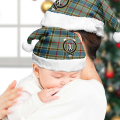 Balfour Blue Tartan Crest Christmas Hat