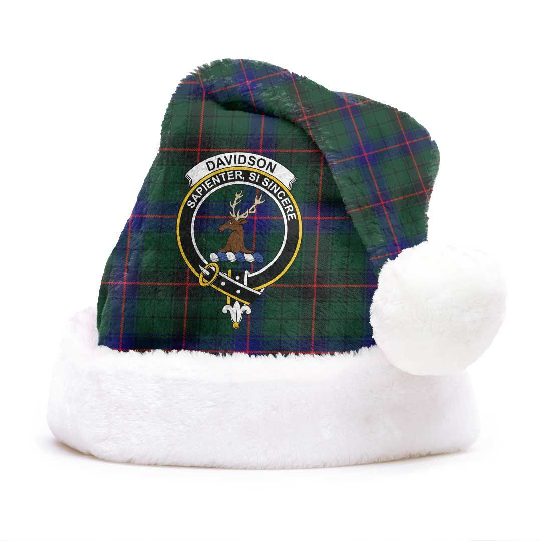 Davidson Modern Tartan Crest Christmas Hat