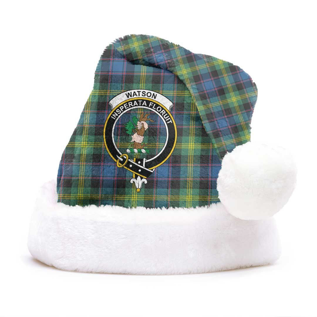 Watson Ancient Tartan Crest Christmas Hat